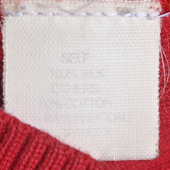 J. McLaughlin Womens Red Quilted Front Silk Full Zip Sweater/Jacket Size M - Picture 4 of 6